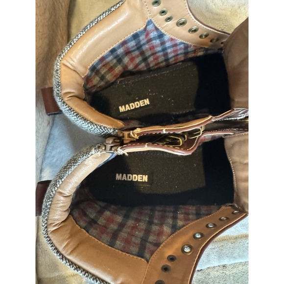 Madden by Steve Madden M-Dastir Men\'s Size 11 Brown Moc Toe Zip Boots main image 4